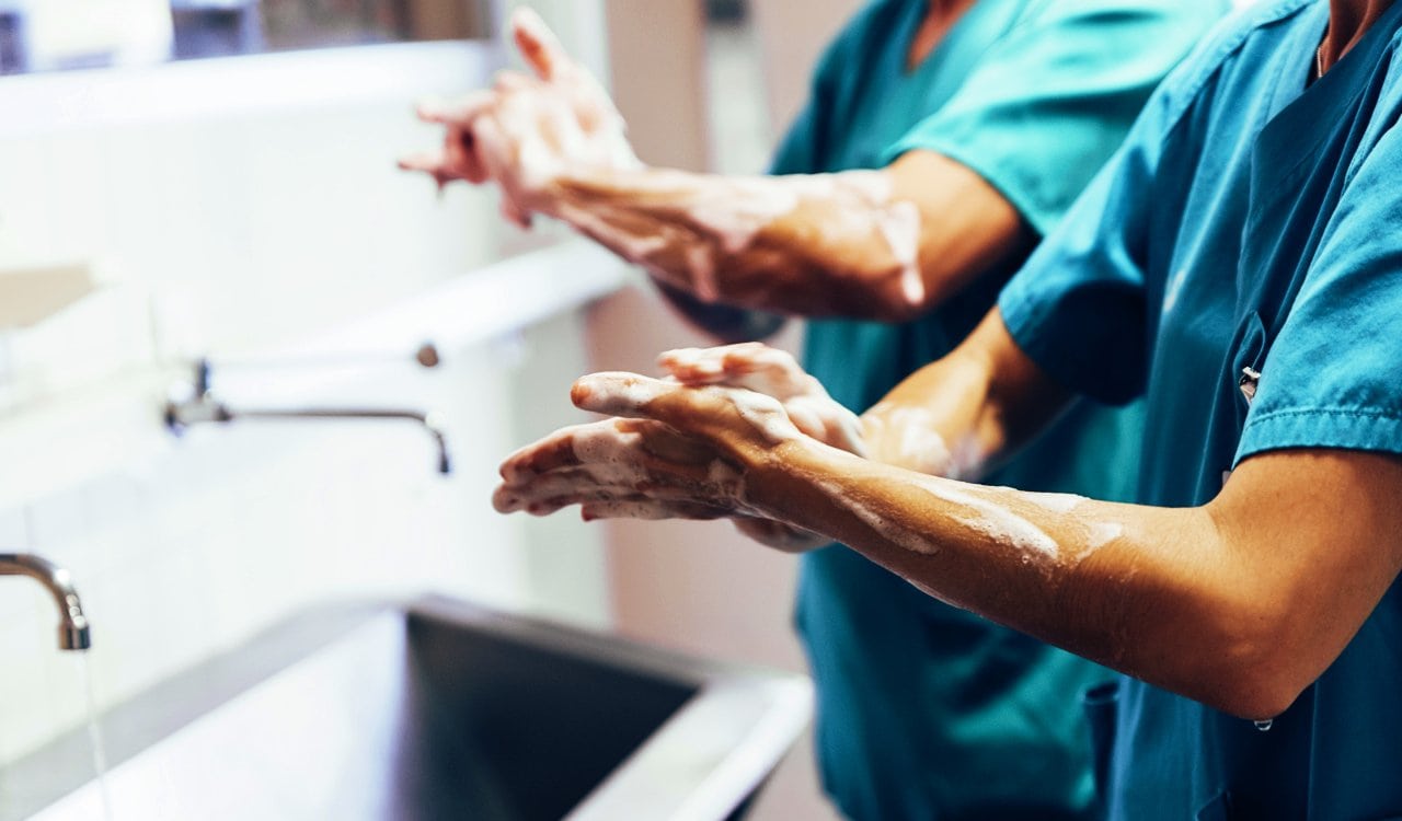 Surgeons Washing Their Hands